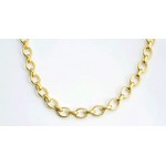 18kt Hand-Made Oval Link Chain 18"
